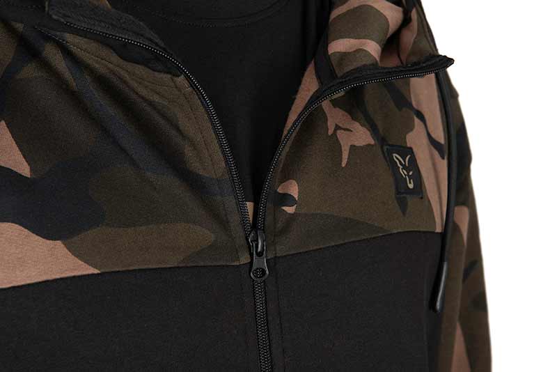 Fox LW Black/Camo Split Hoody con Cremallera