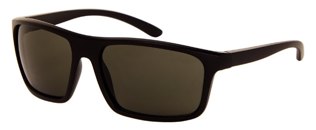 Sport Polarized Gafas de Sol - Marco Negro Mate / Lentes Verdes