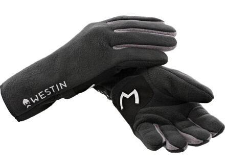 Westin Guantes de Pesca de Forro Polar Color Negro de Carbón