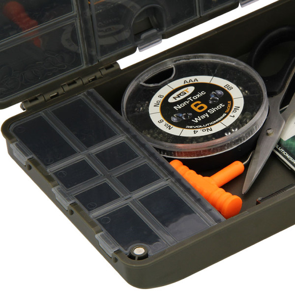 NGT Set de Caja de Aparejos, ideal para el almacenamiento de material pequeño - NGT Terminal Tackle XPR Sistema de Caja