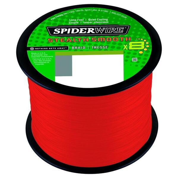 Spiderwire Stealth Smooth 8 Red Línea Trenzada (2000m)