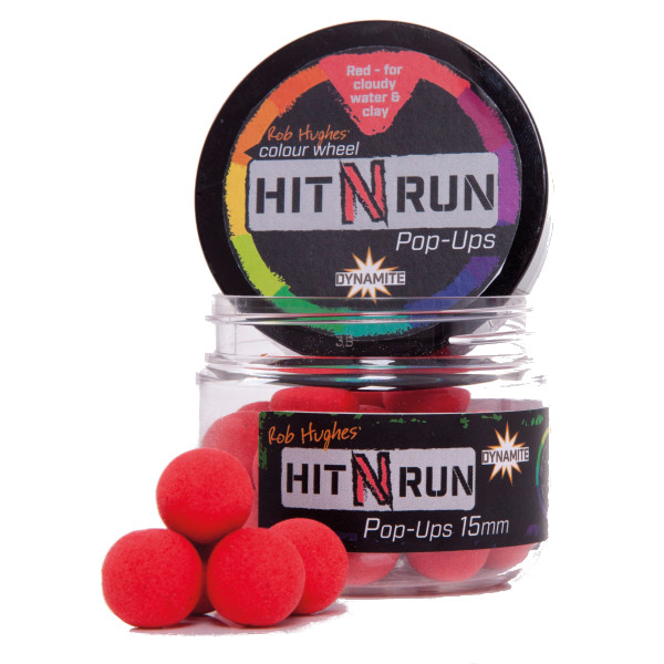 Dynamite Baits Hit N Run Pop Ups (12mm) - Rojo