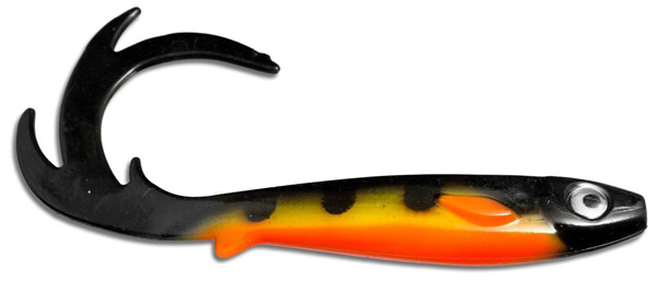 EJ Lures Flatnose Dragon Shad - Black Okoboji Perch