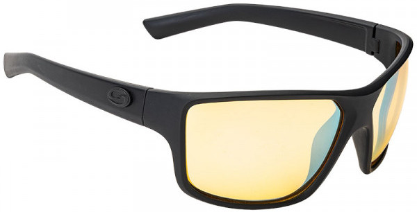 Strike King S11 Optics Gafas de Sol - Clinch Matte Black Frame / Yellow Silver Mirror Glasses
