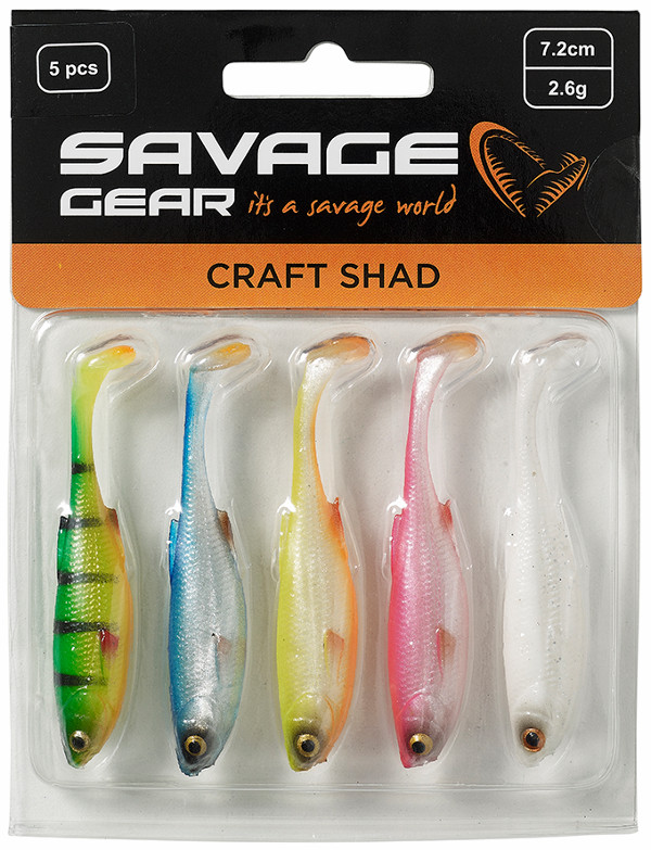 Savage Gear Craft Shad Mix, 5 piezas - Dark Water
