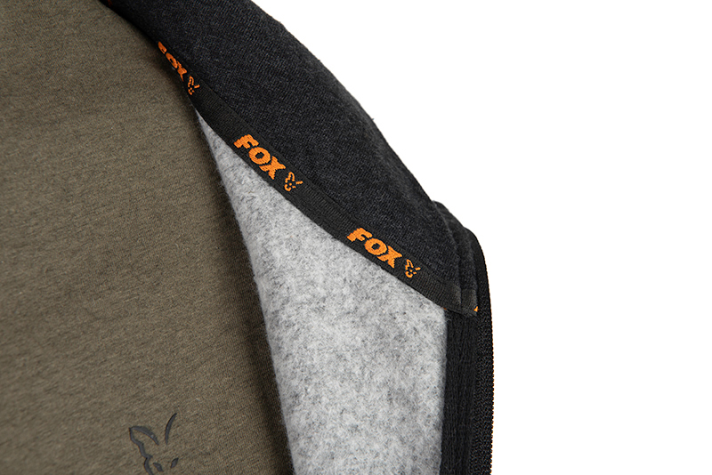 Fox Collection LW Hoody Black & Orange Sweater para Pesca