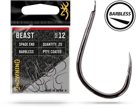 Browning Beast Spade Barbless Hook (20 piezas)