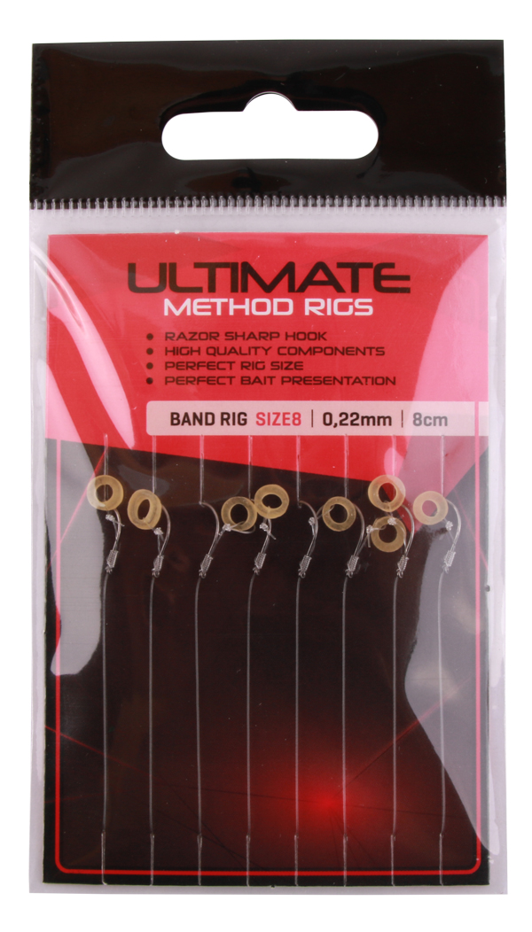 Ultimate Method Hair Rig Baitband tamaño 10 / 0,22mm / 8cm / 8pcs
