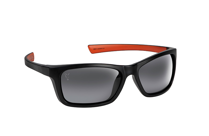 Fox Collection Wraps Gafas de Sol - Negro/Naranja (lente gris)