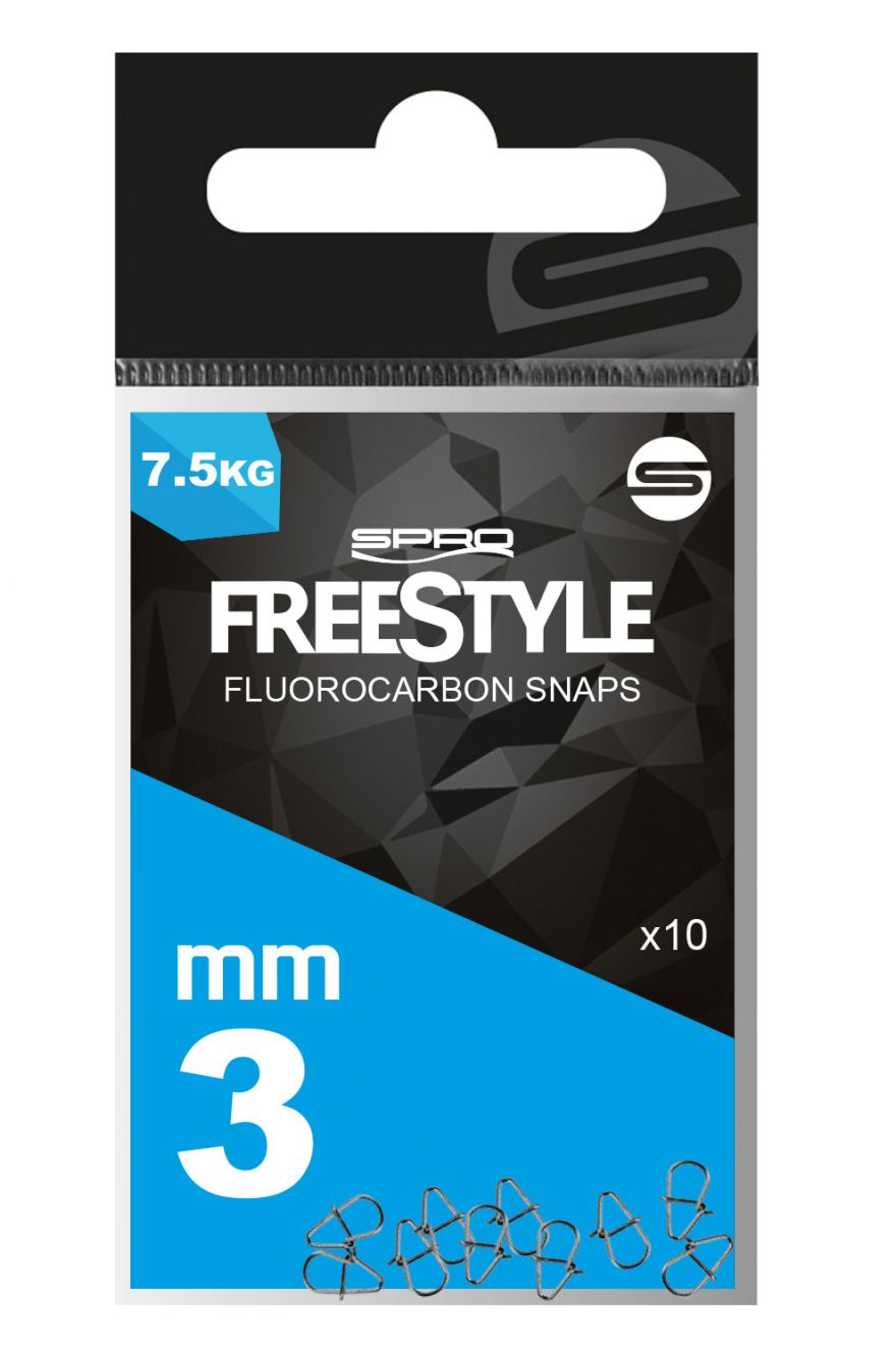 Spro Freestyle Reload Stainless Fluorocarbon Snaps (10 piezas)