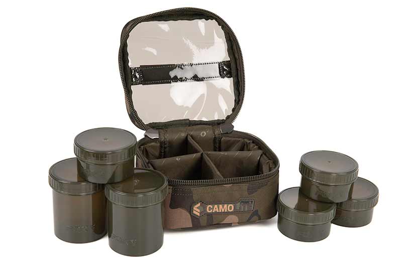 Fox Camolite Estuche Portacebos para 6 botes (incl. 6 botes)