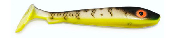 Svartzonker McRubber Bass 8cm, 10 piezas - Yellow Dawn