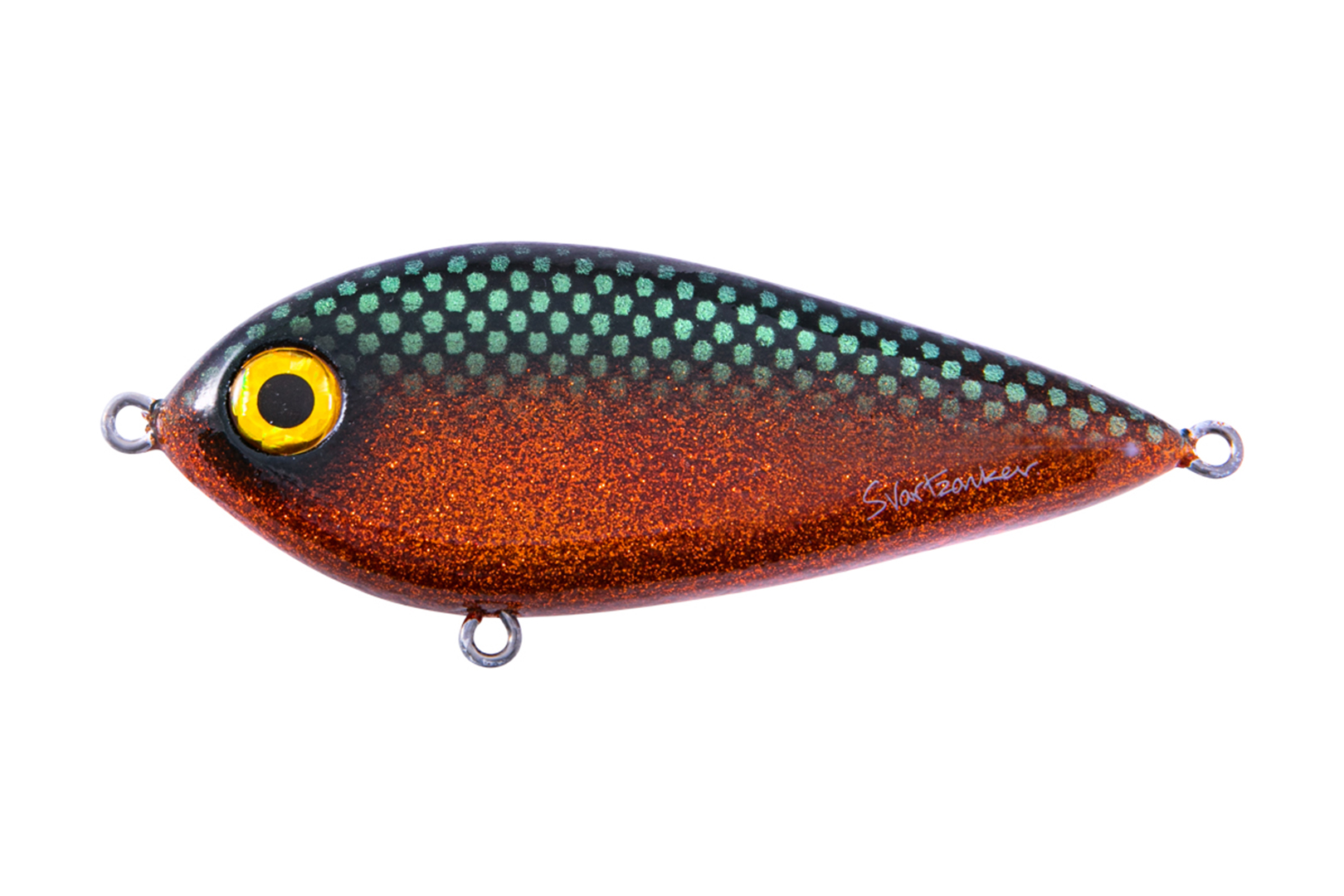 Svartzonker Squarepusher Jerkbait 14 cm (103 g) - Green Metal Motoroil