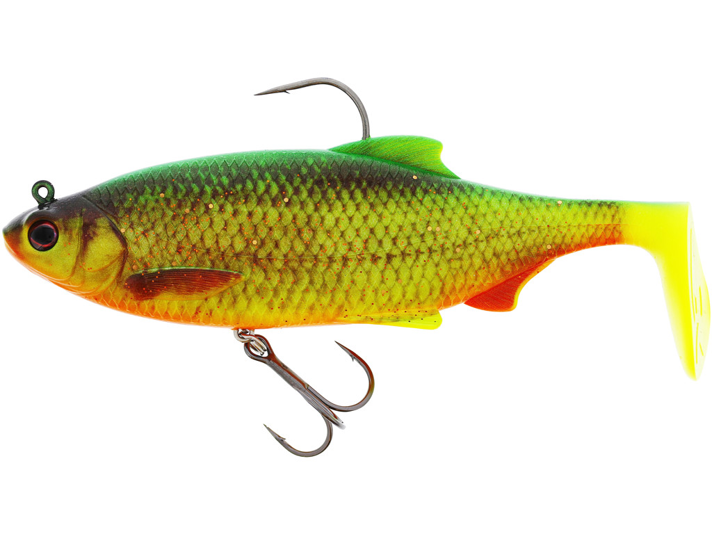 Westin Ricky The Roach Shadtail R 'N R 18 cm (113 g) Softbait Hundimiento - Firetiger Rudd