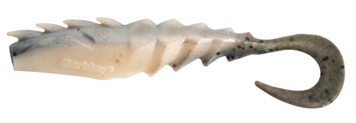 Berkley Gulp! Nemesis Prawn Curl Tail 3in Shad (5 piezas) - Natural Shrimp