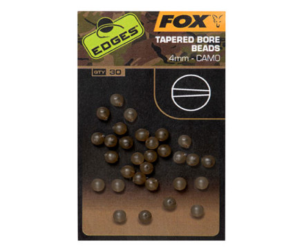 Fox Edges Camo Tapered Bore Bead 30 piezas - 4mm