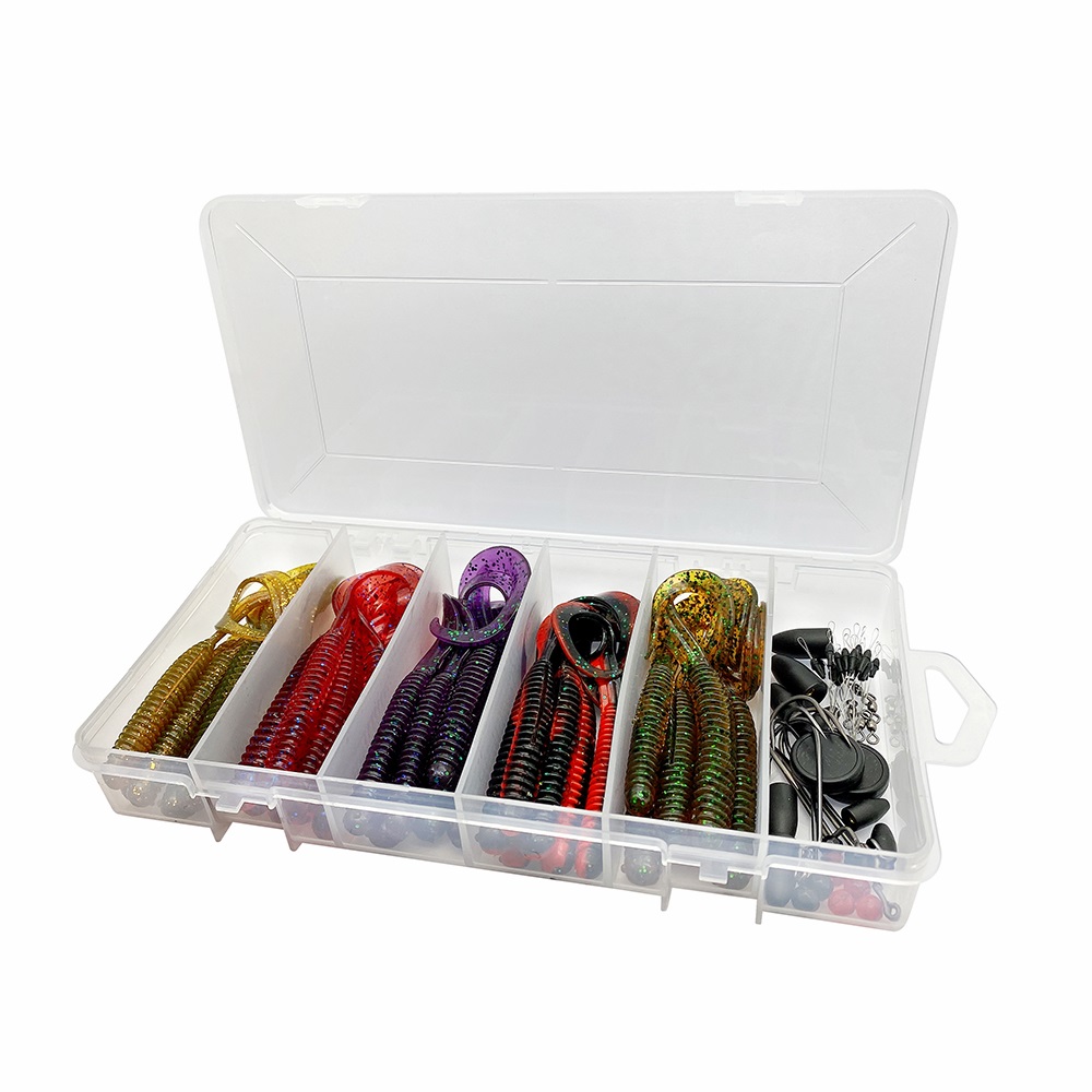 Savage Gear Kit de Rib Worm de un tamaño, mezcla de colores (60 piezas)