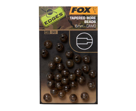 Fox Edges Camo Tapered Bore Bead 30 piezas - 6mm