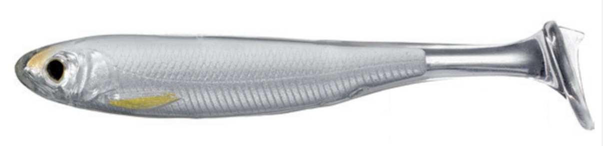 Livetarget Lures Slow-Roll Shiner Paddle Tail Shad 7.6cm (4 piezas) - Silver/Brown