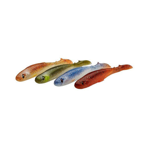 Savage Gear Slender Scoop Shad Clear Water Mix (4 piezas)