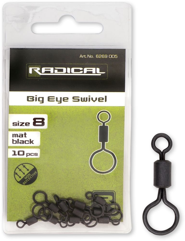 Radical Big Eye Swivel Mat Black (10 piezas)