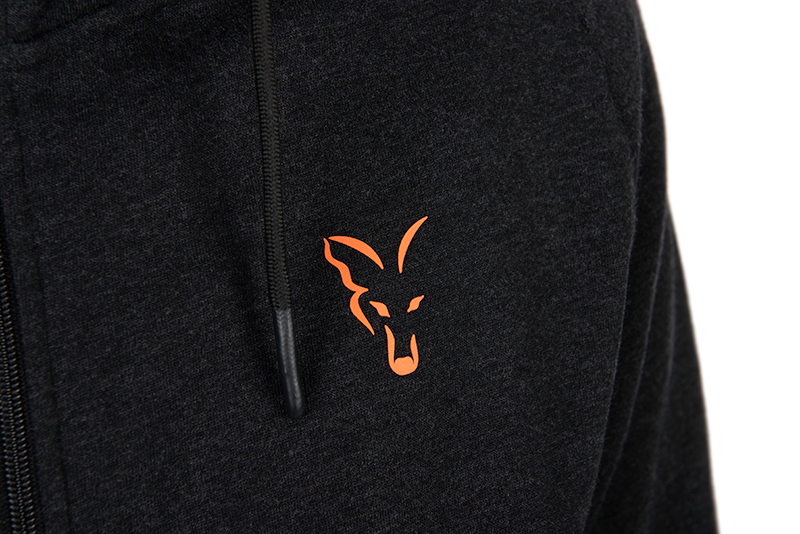 Fox Collection LW Hoody Black & Orange Sweater para Pesca