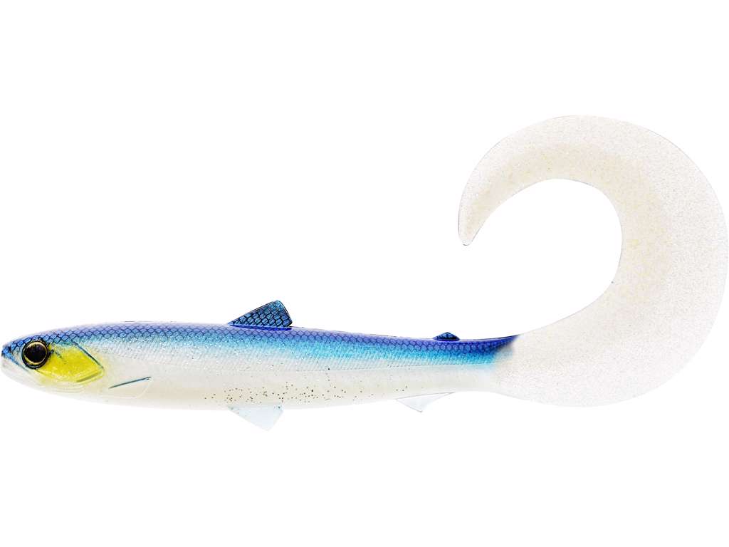 Westin BullTeez Curltail 8cm (3 piezas) - Blue Headlight