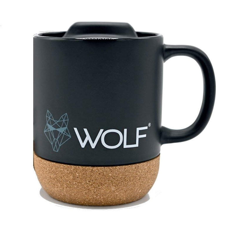Wolf Mug Black Taza