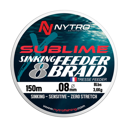 Nytro Sublime X8 Sinking Feeder Braid Línea Trenzada 150m