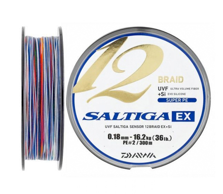 Daiwa Saltiga 12 EX+Si Línea Trenzada Multi Colour 300m