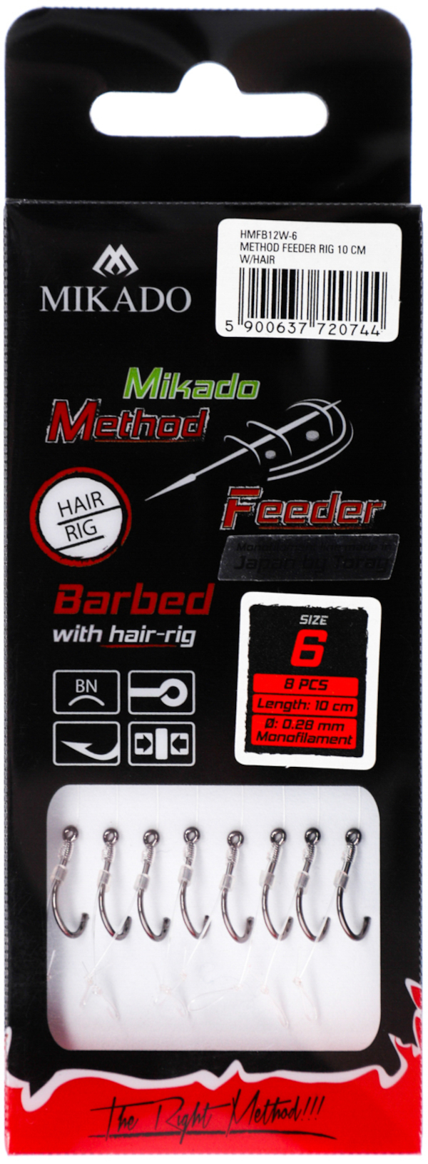 Mikado Método Feeder Rig con Hair 8 piezas