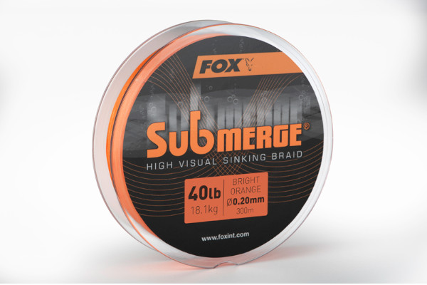 Fox SUBMERGE® High Visual Sinking Braid Bright Orange 300m