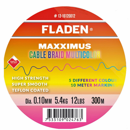 Fladen Maxximus Cable Braid Multicolor - 300 metros