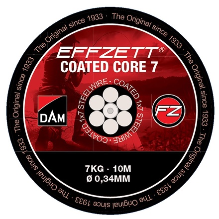 Dam Effzett Coated Core49 Alambre de Acero 10 m Brown