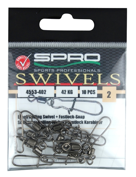 Spro Rolling Swivel con Fast Lock Snap (10 pcs)