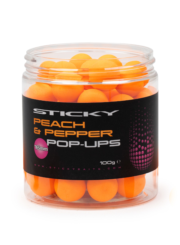 Sticky Baits Peach & Pepper Pop-Ups - Peach & Pepper Pop-Ups 16mm