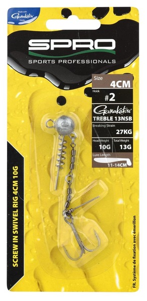 Spro Screw In Swivel Rig 4cm Hooksize 2