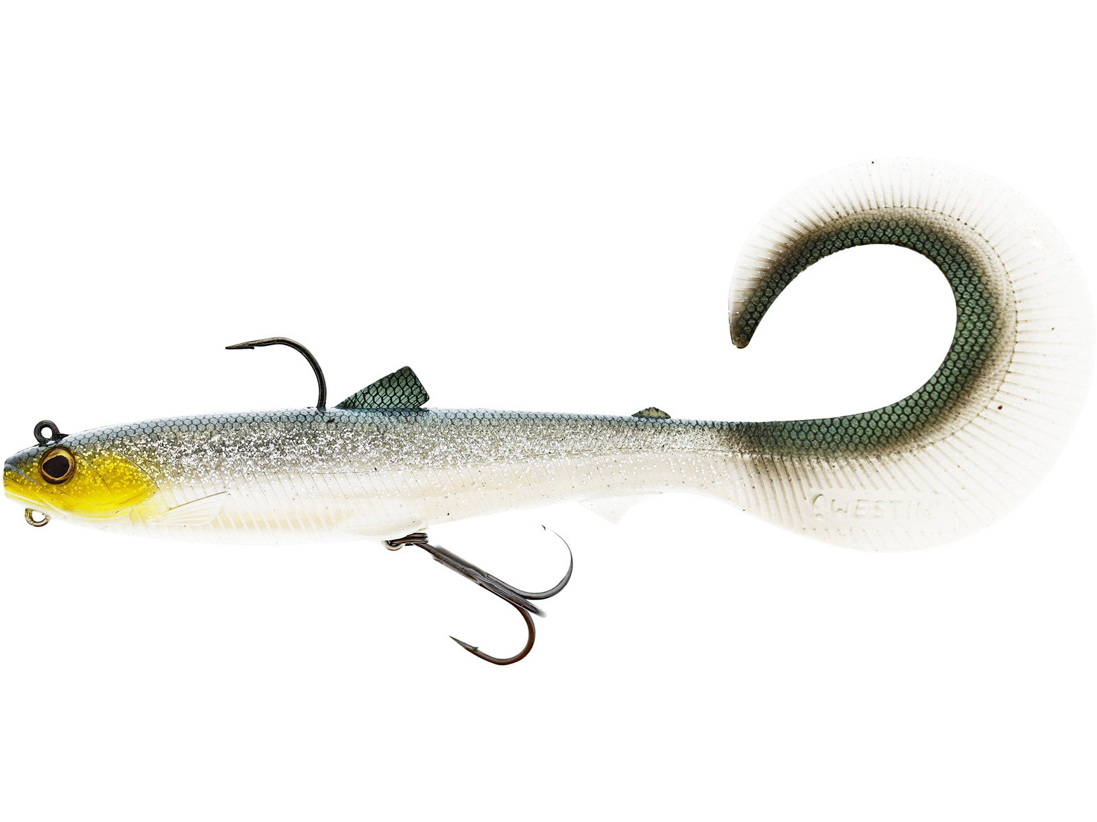 Westin Bullteez Curltail R 'N R 21 cm (73 g) Softbait Hundimiento - Sinking Headlight