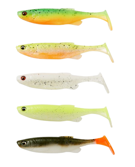 Savage Gear Fat Minnow T-Tail Shad 13cm (20g) (5 pcs) - Darkwater Mix