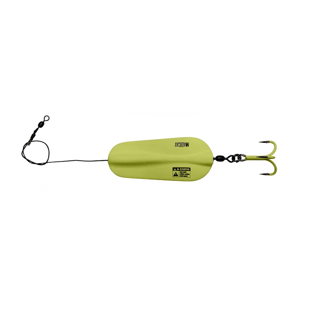 Madcat A-Static Inline Siluro Spoon (125g) - Fluo Yellow UV