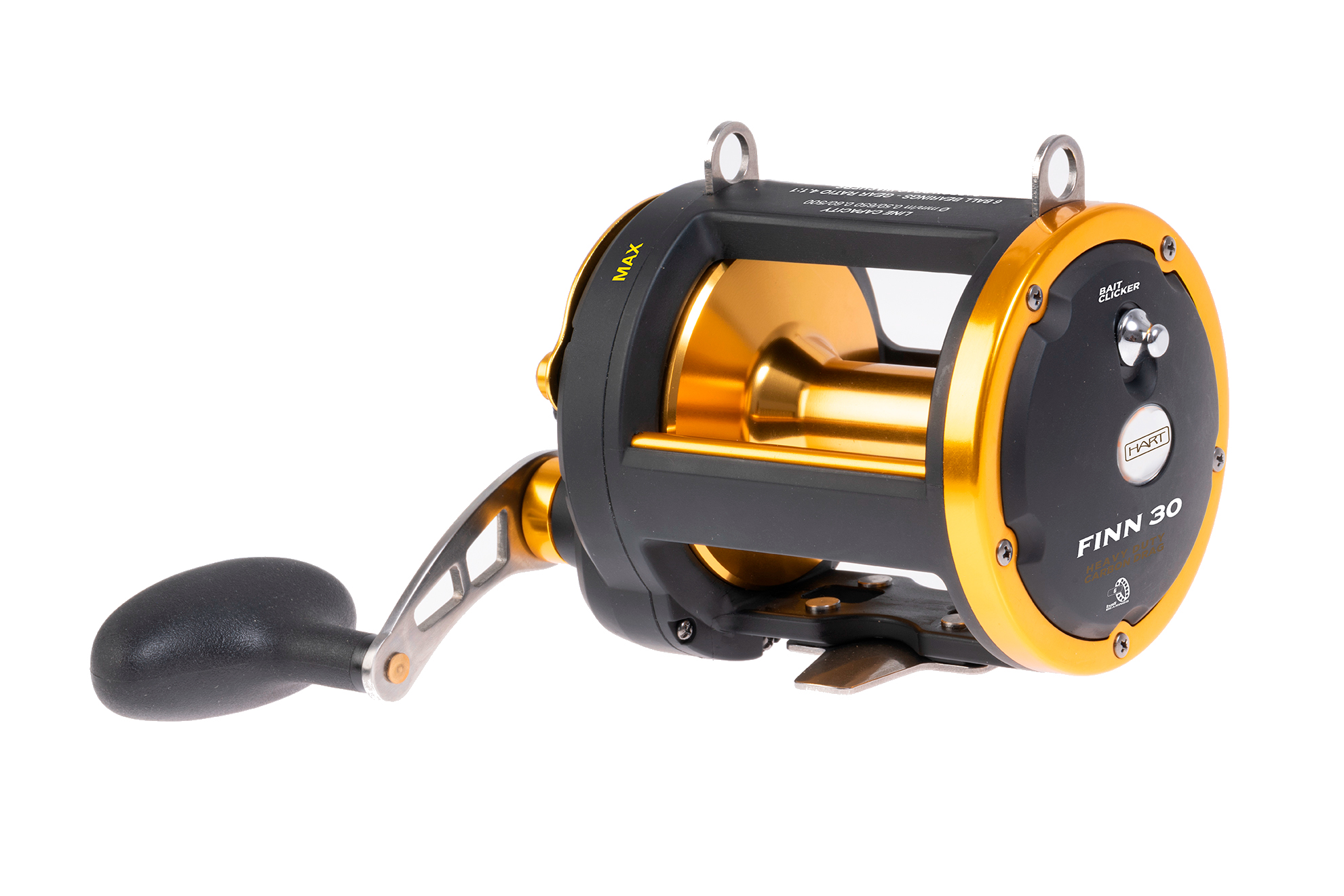 Hart Finn 30 Trolling Carrete para Mar RH