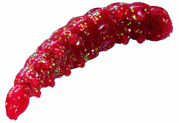 Berkley Powerbait Honey Worms, 55 piezas - Red Glitter