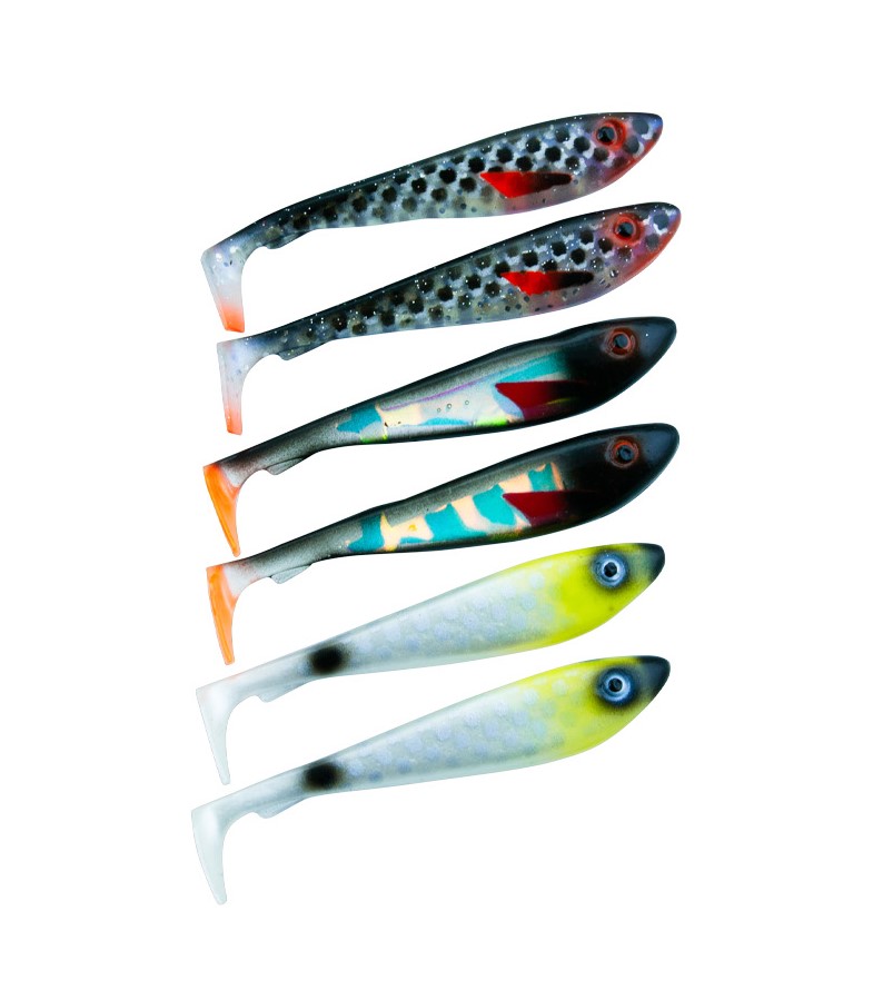 Svartzonker McRubber Shad 9cm Mix - Overcast  (6 pcs)