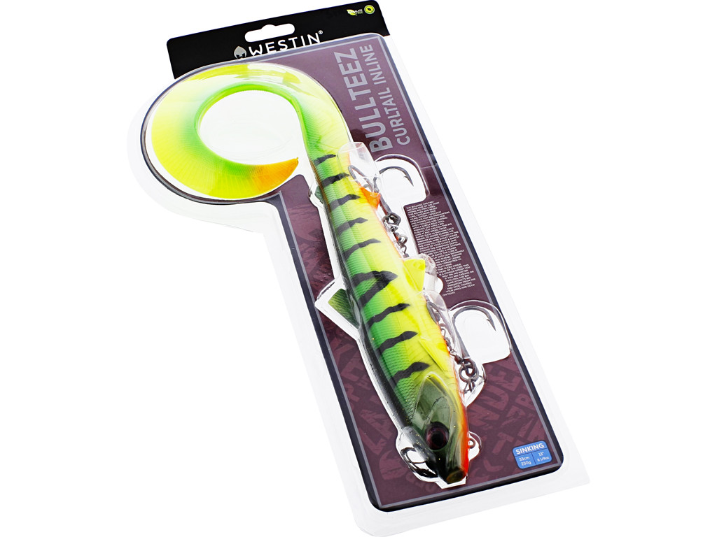 Westin Bullteez Curltail Inline 33 cm (230 g) Softbait Hundimiento