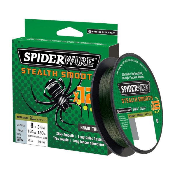 Spiderwire Stealth Smooth 12 Braid Moss Green 150m