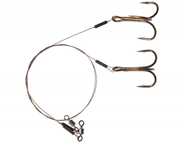 Dragon Treble Hook 1x7 AFW Surfstrand Líder, 2 piezas