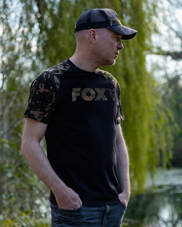 Fox Negro/Camo Camiseta Raglan