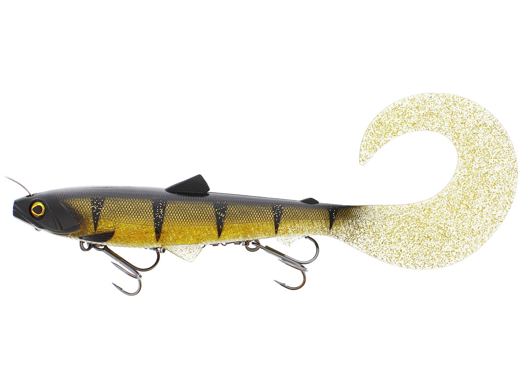 Westin Bullteez Curltail Inline 33 cm (230 g) Softbait Hundimiento - Cola Perch