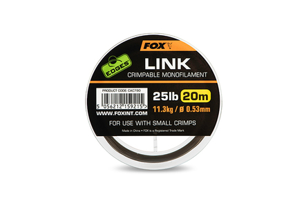 Fox Edges Link Trans Khaki Mono Material de Líder para Carpa (20m)