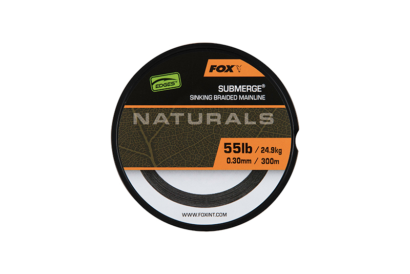 Fox Edges Sub Naturals Línea Trenzada para Carpfishing Verde Oscuro (300m)